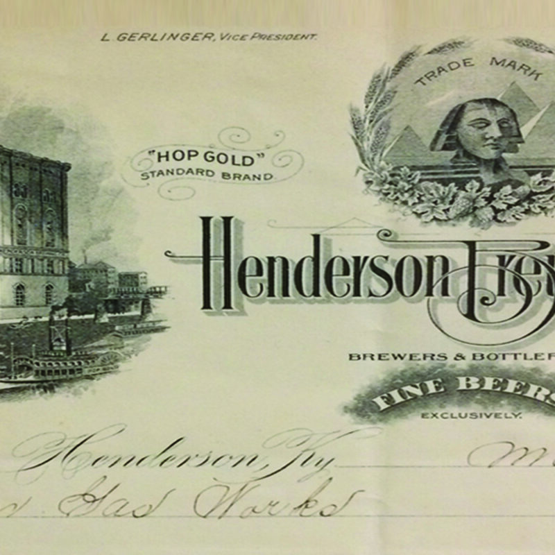 Invoice from the original Henderson Brewing Co (Circa 1910)