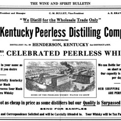 Peerless Wine and Spirit Bulletin Advertisement (Circa 1916)