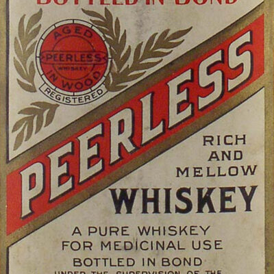 Original Peerless Whiskey Bottle Label