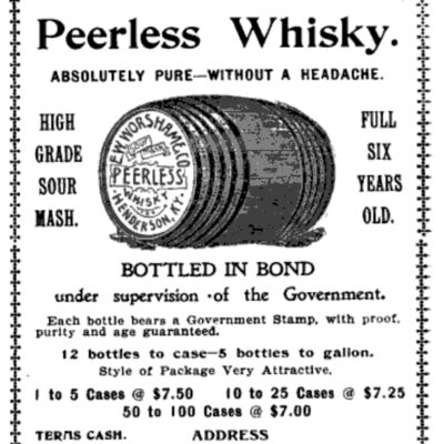 Peerless Whisky Ad (1893)