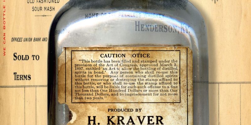 H. Kraver Whiskey Bottle