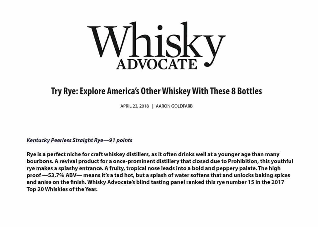 Whisky Advocate Peerless