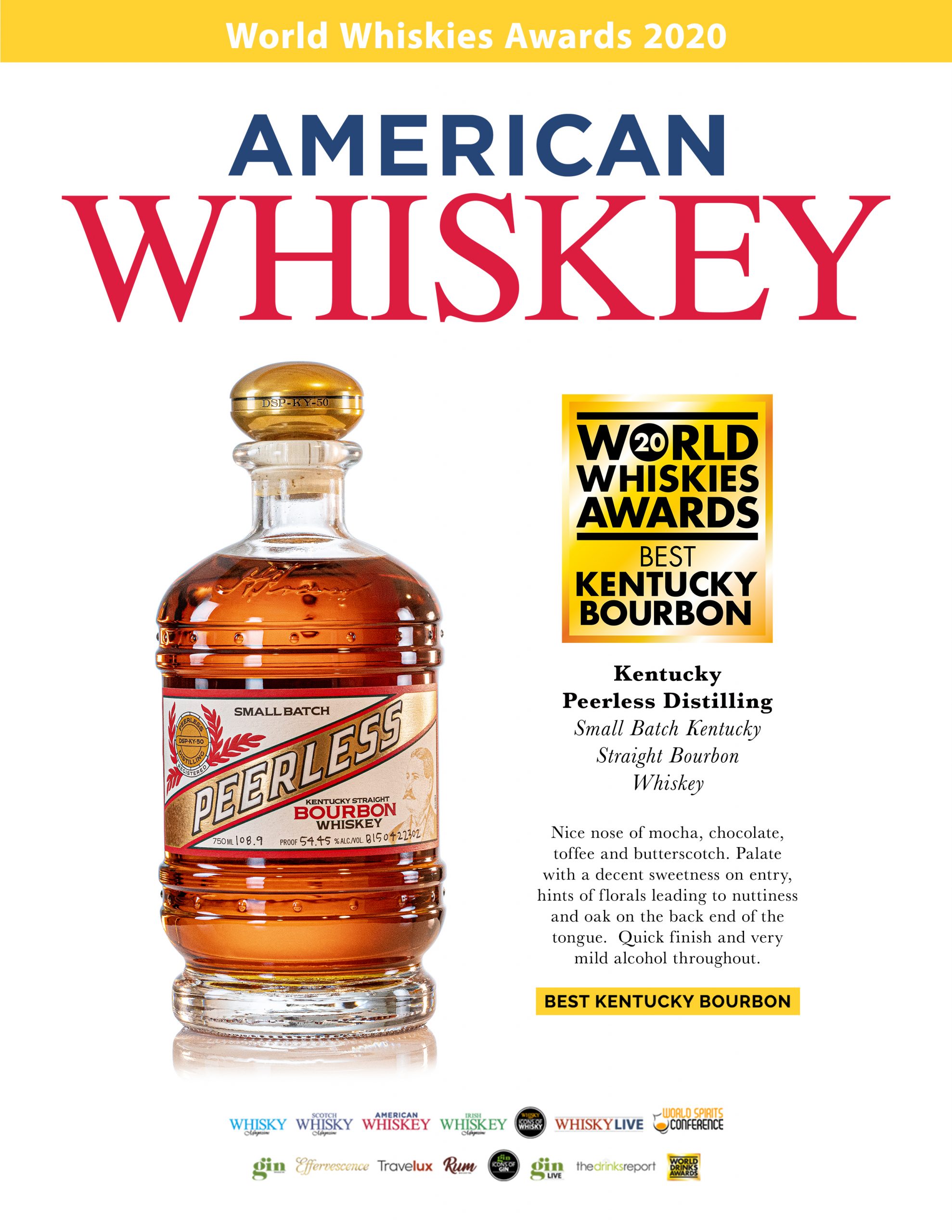 World Whiskey Awards 2020 Peerless Best Kentucky Bourbon